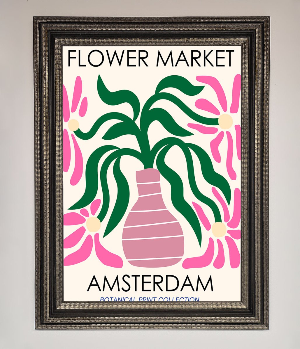 Flower Market Amsterdam Framed Poster - Zestio