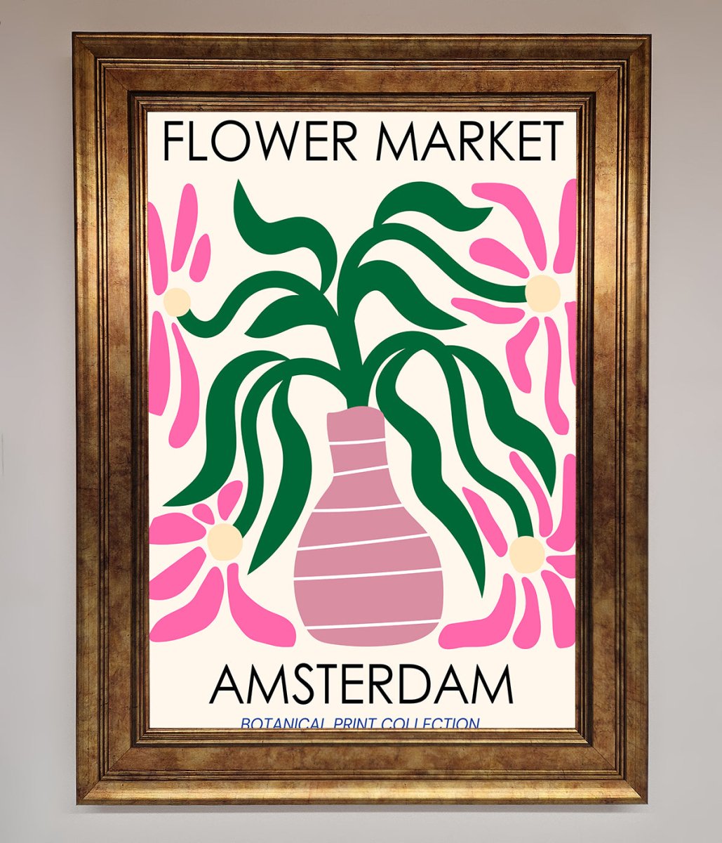 Flower Market Amsterdam Framed Poster - Zestio