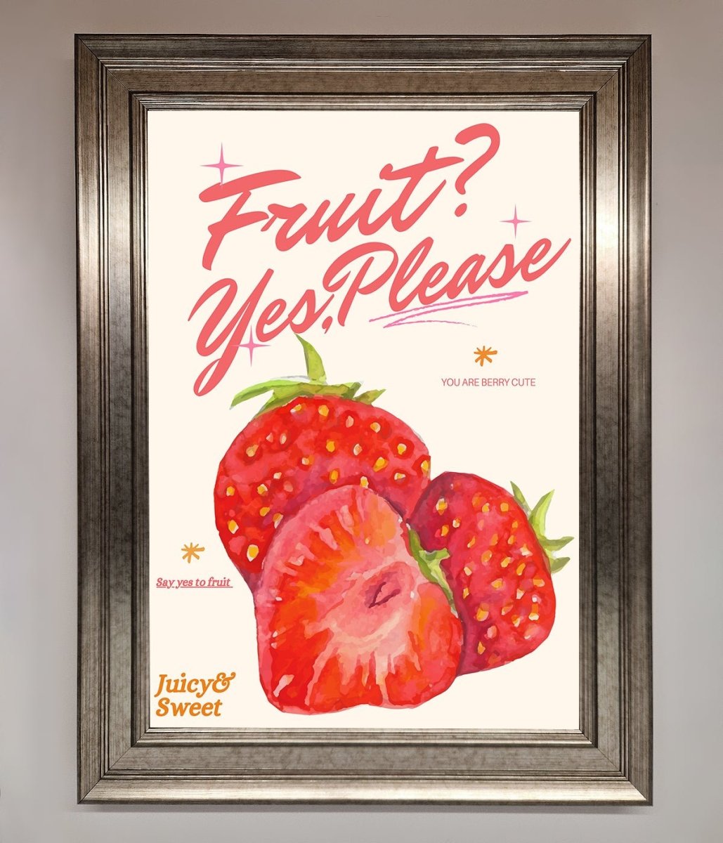 Fruit Yes Please Framed Poster - Zestio