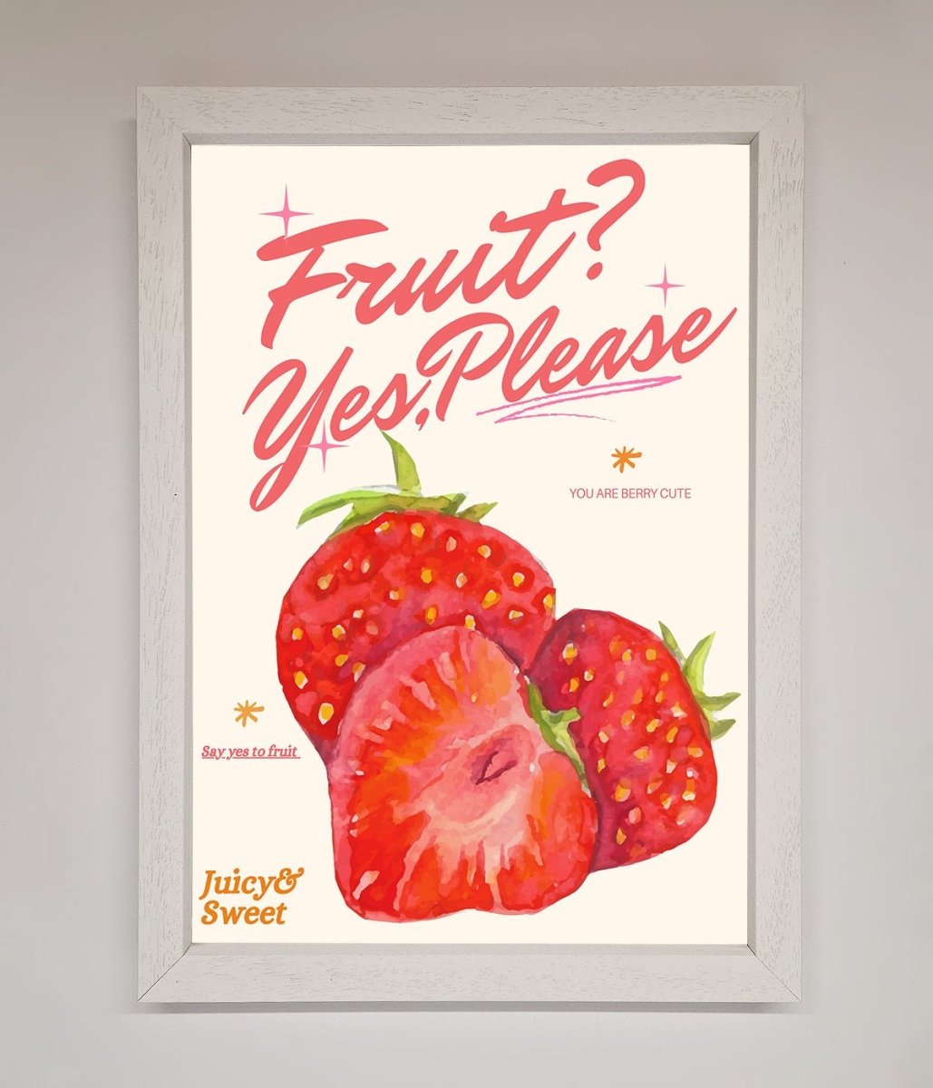 Fruit Yes Please Framed Poster - Zestio