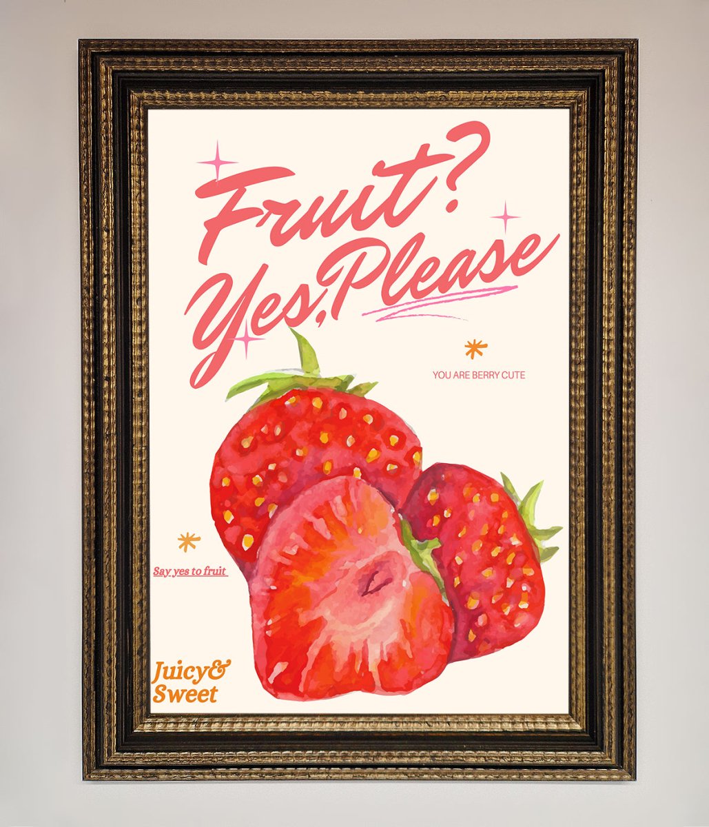 Fruit Yes Please Framed Poster - Zestio