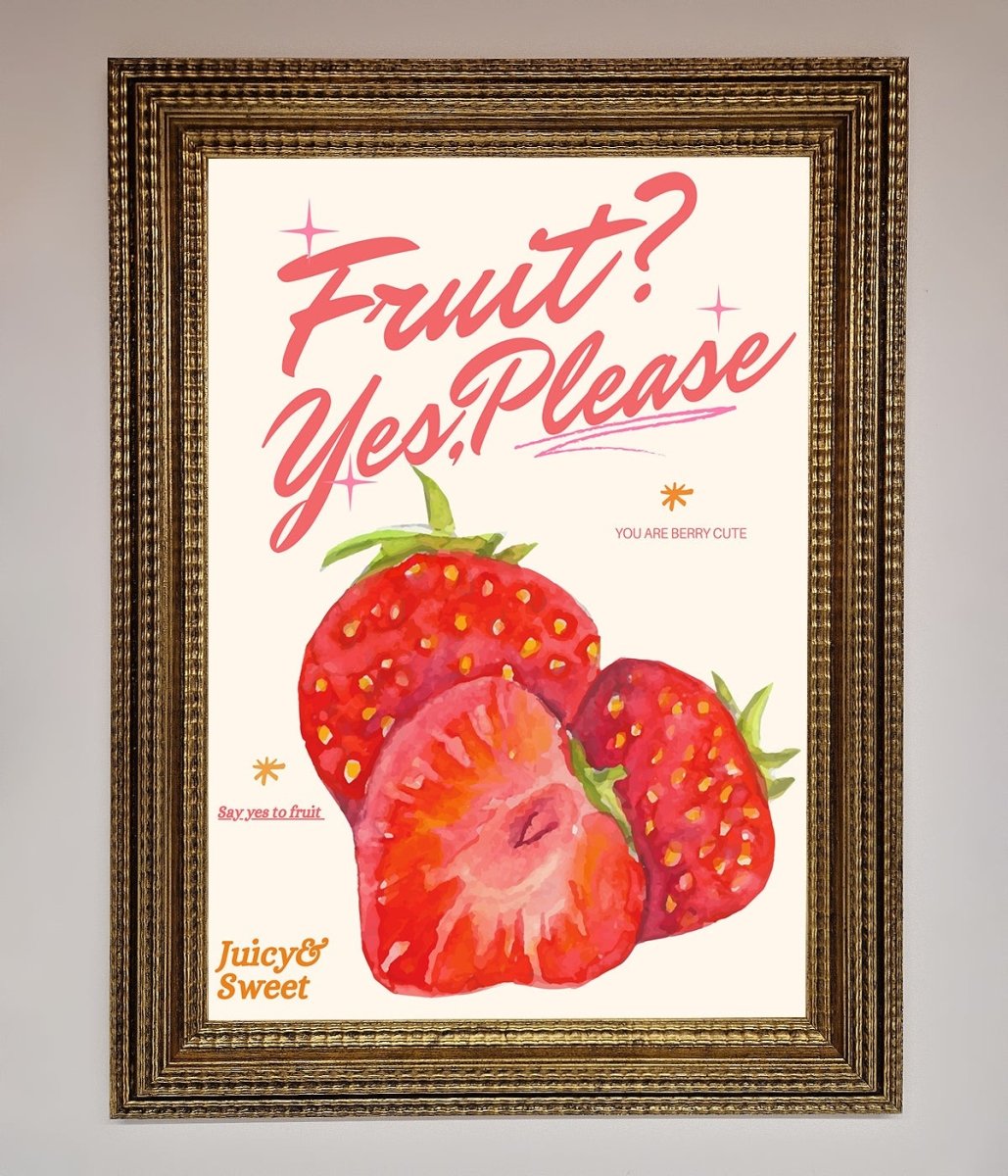 Fruit Yes Please Framed Poster - Zestio