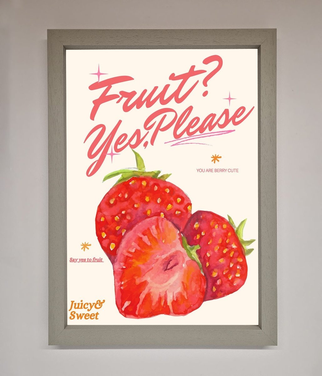 Fruit Yes Please Framed Poster - Zestio