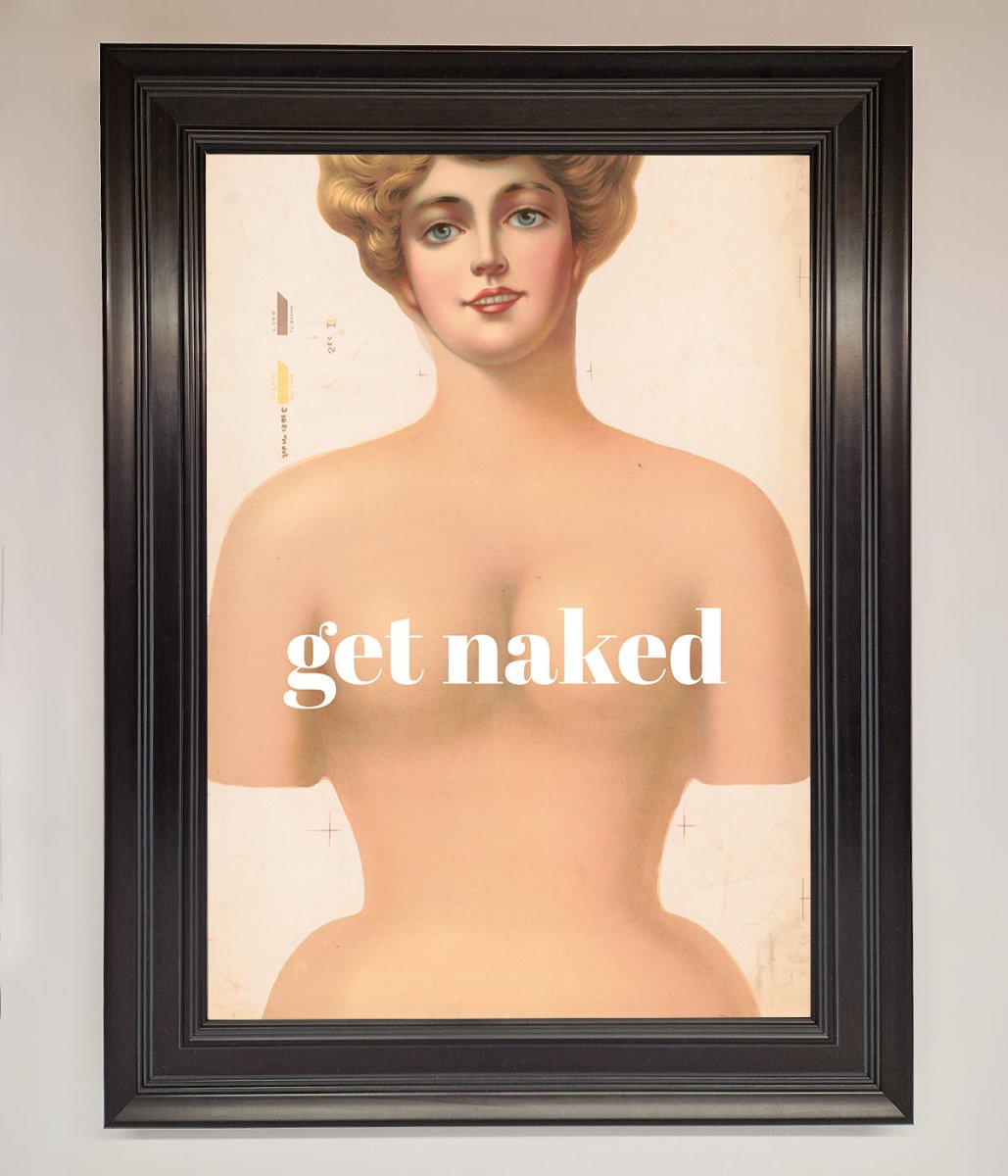 Get Naked Framed Poster - Zestio