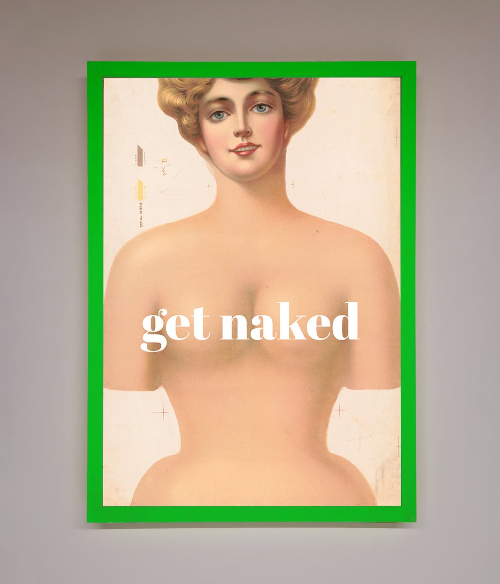 Get Naked Framed Poster - Zestio