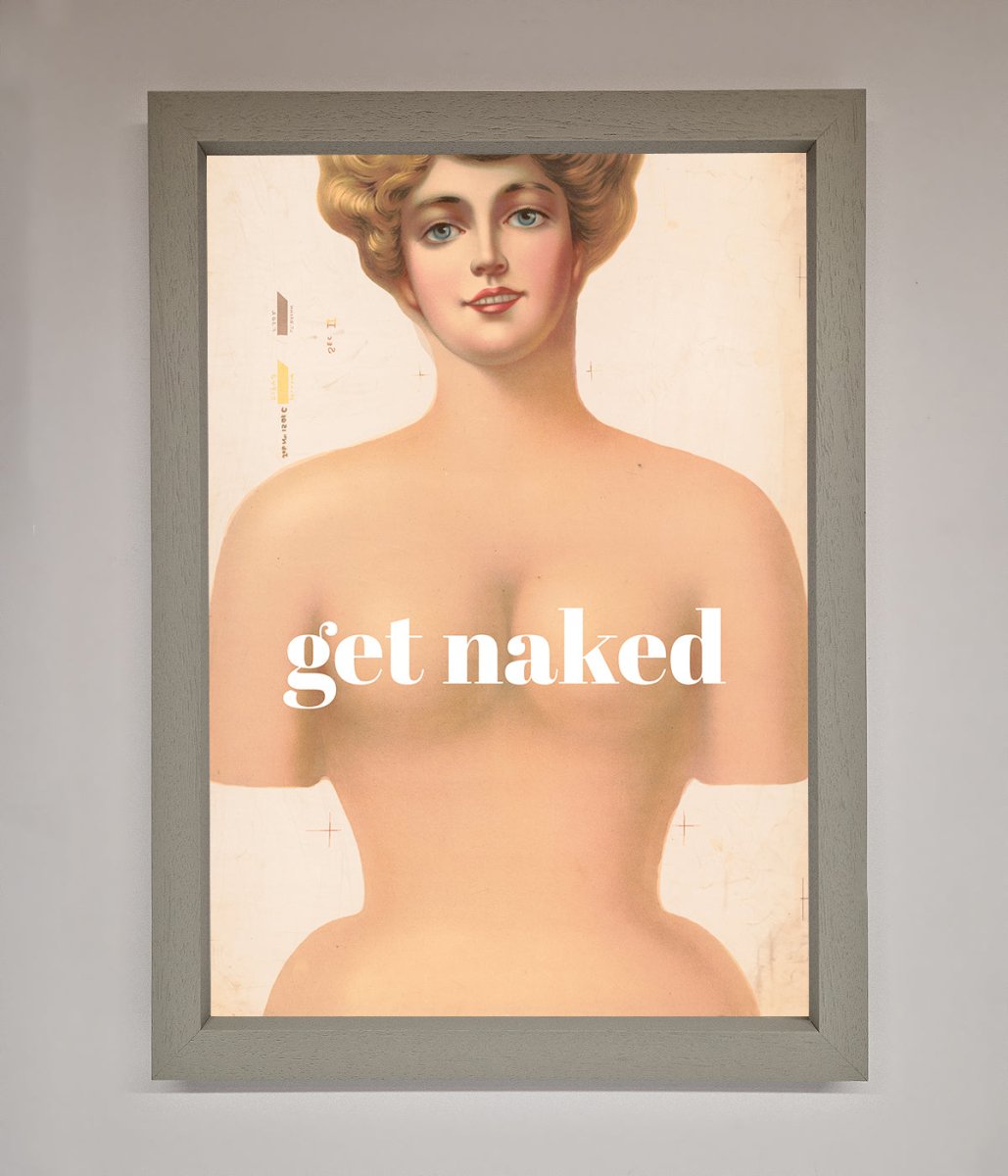 Get Naked Framed Poster - Zestio