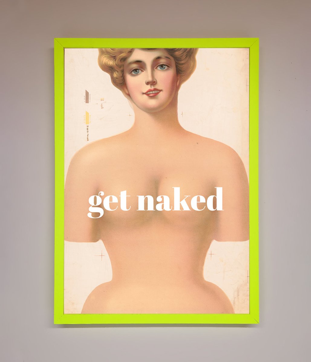 Get Naked Framed Poster - Zestio