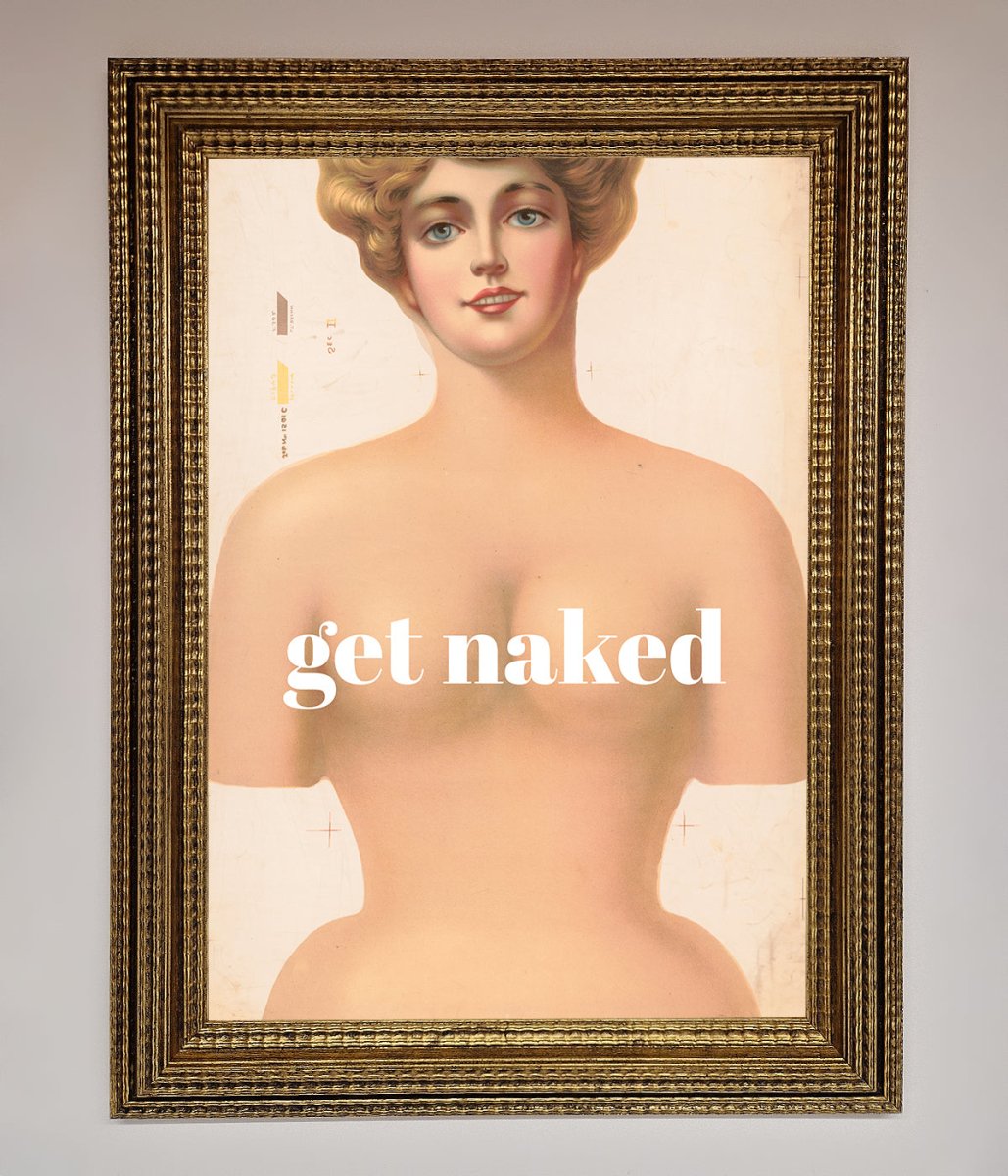 Get Naked Framed Poster - Zestio