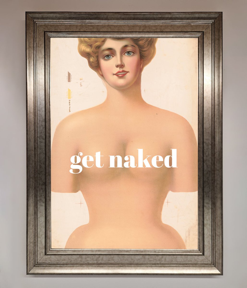 Get Naked Framed Poster - Zestio