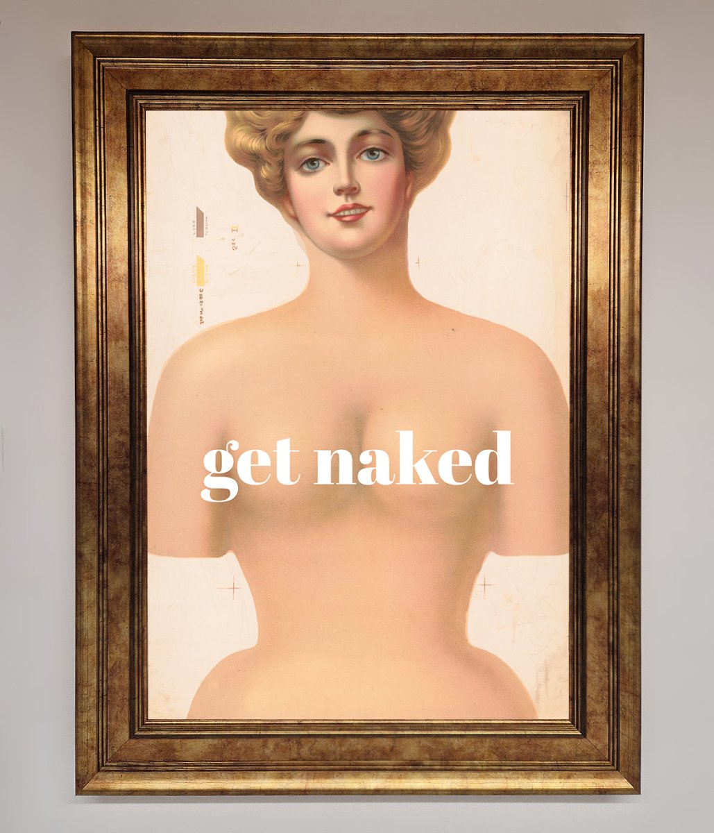 Get Naked Framed Poster - Zestio