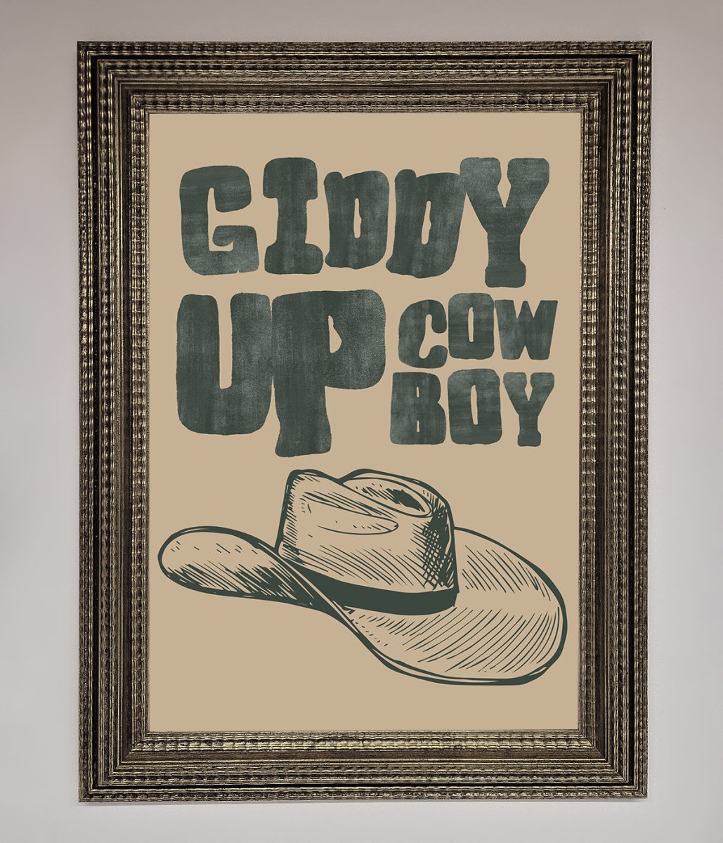 Giddy Up Framed Poster - Zestio