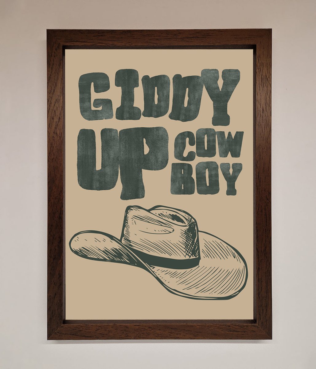 Giddy Up Framed Poster - Zestio