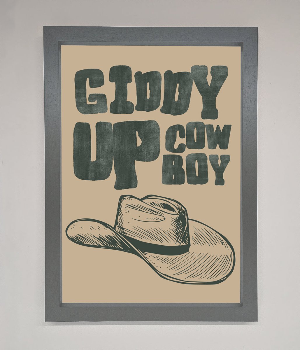 Giddy Up Framed Poster - Zestio