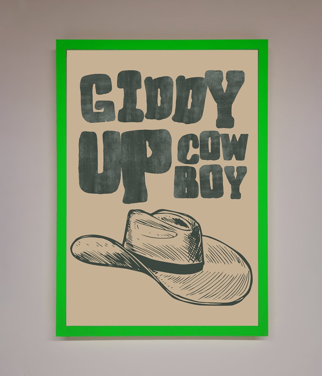 Giddy Up Framed Poster - Zestio