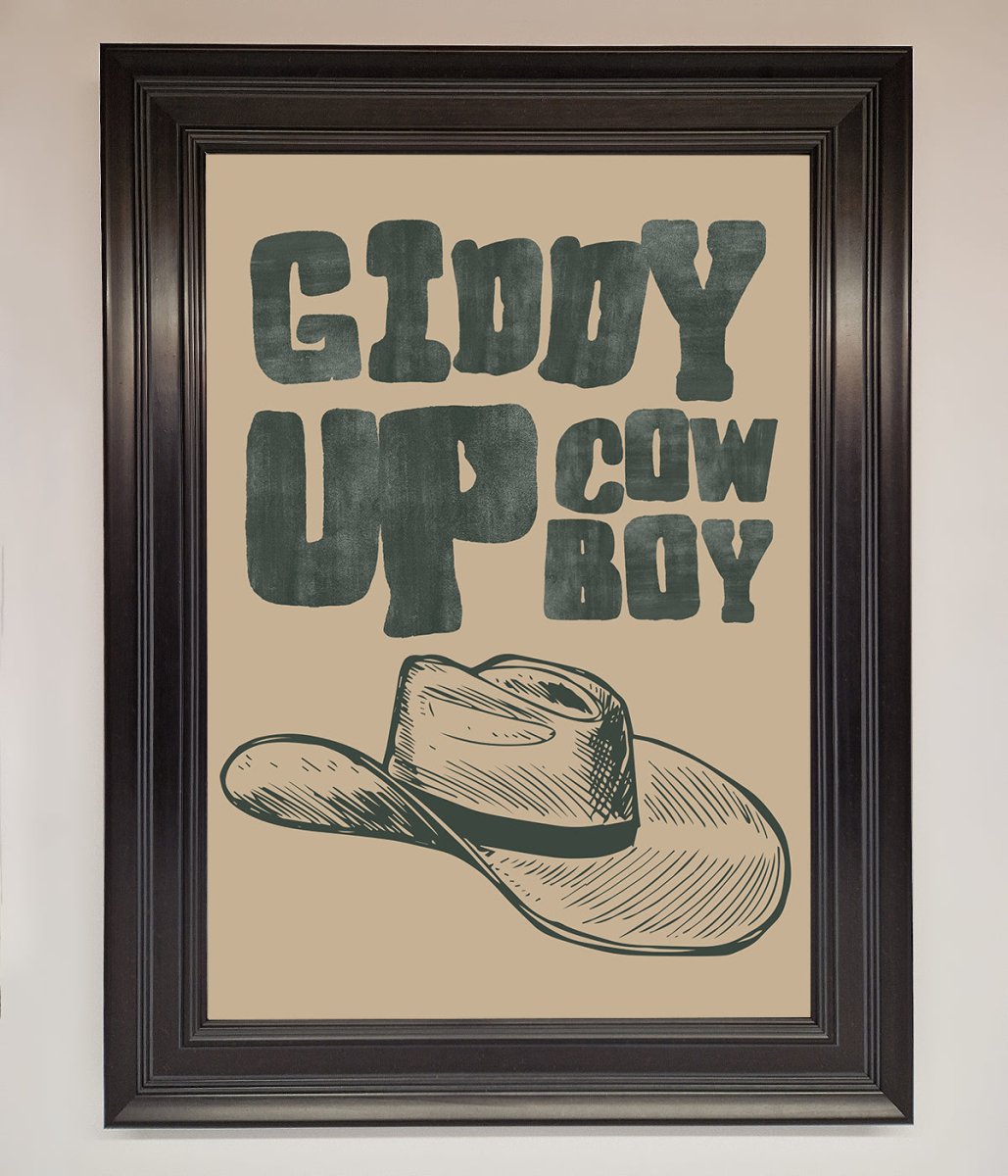 Giddy Up Framed Poster - Zestio