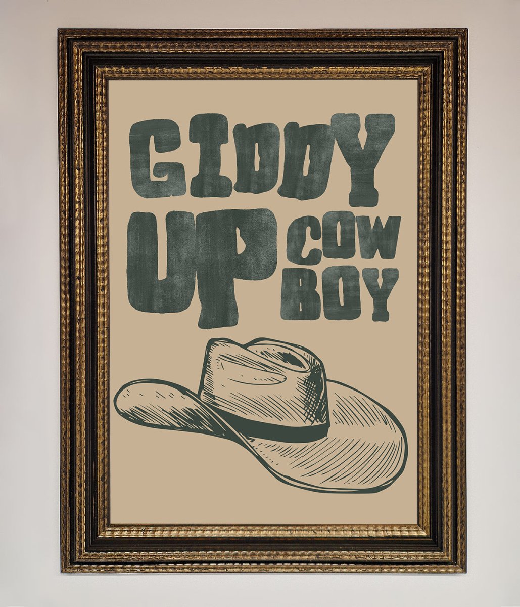 Giddy Up Framed Poster - Zestio