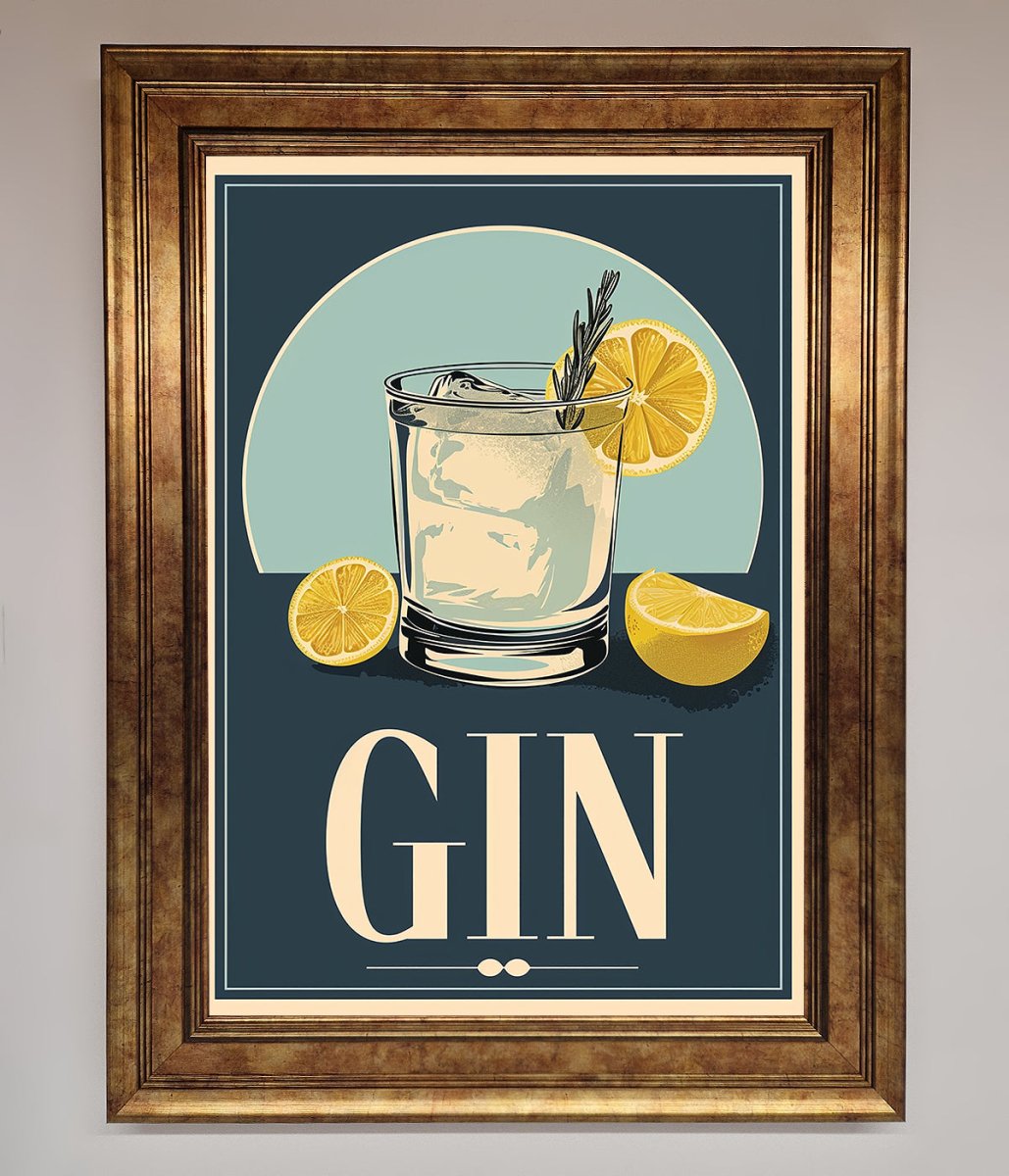 Gin Illustration Framed Poster - Zestio