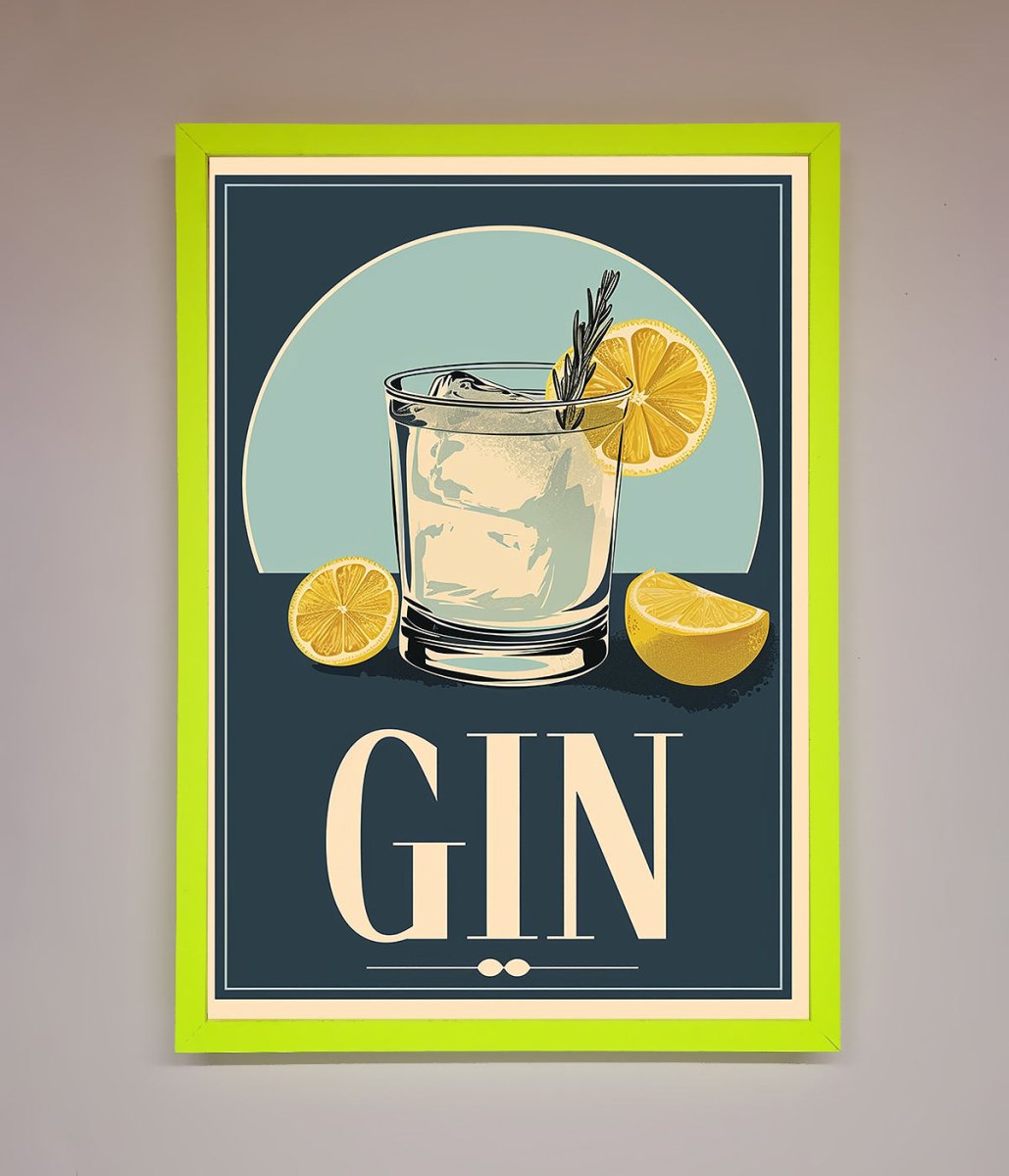 Gin Illustration Framed Poster - Zestio