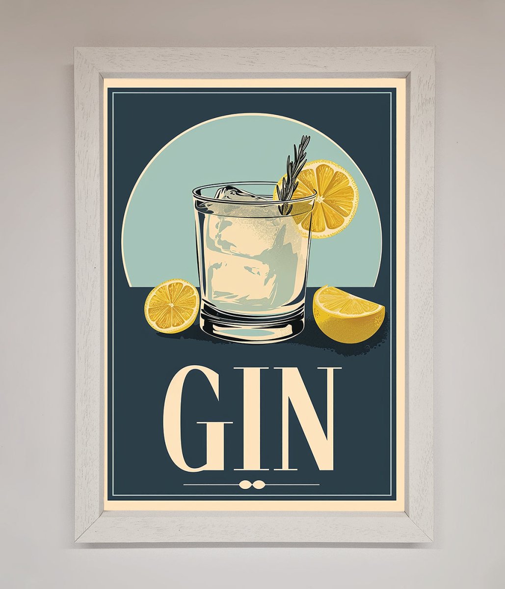 Gin Illustration Framed Poster - Zestio