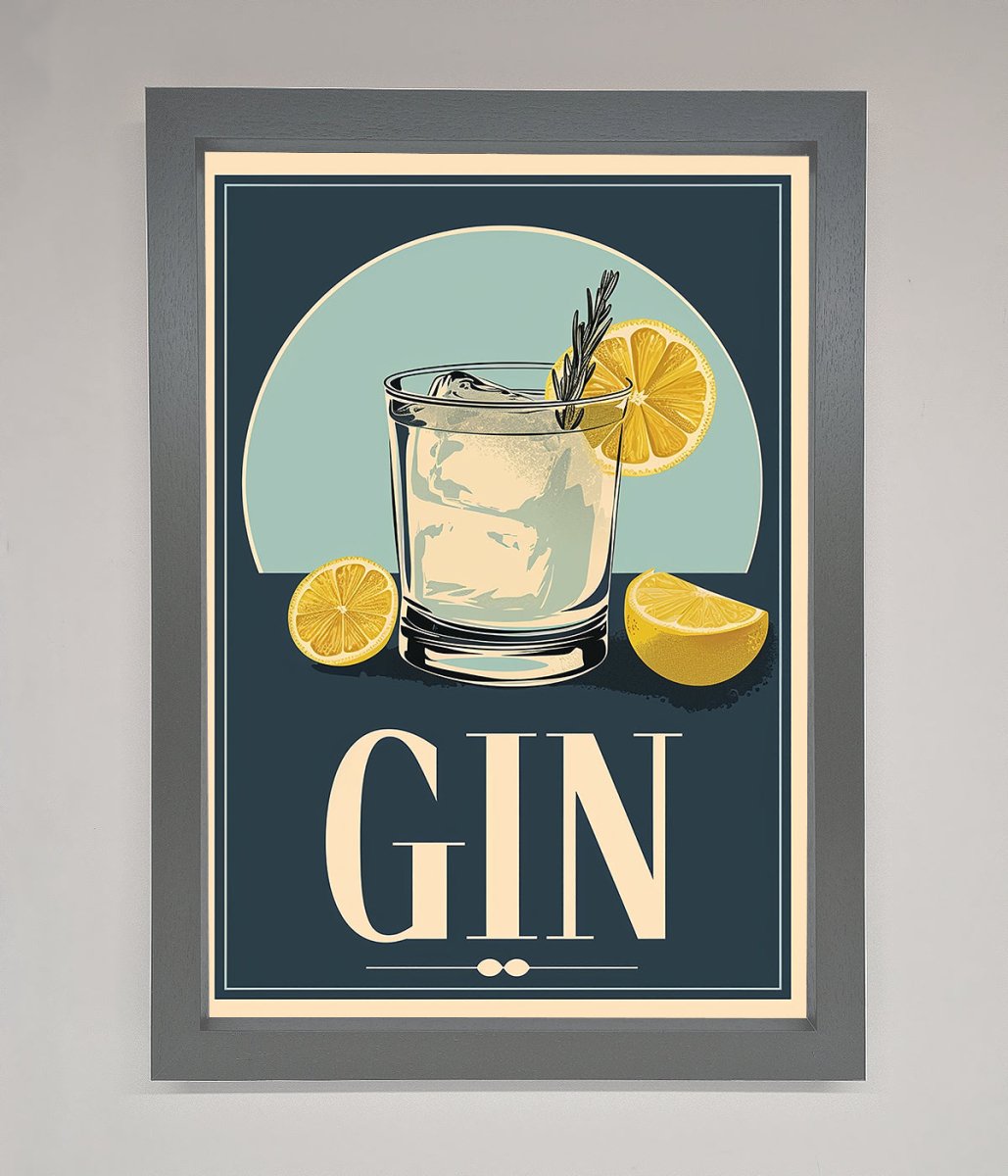 Gin Illustration Framed Poster - Zestio