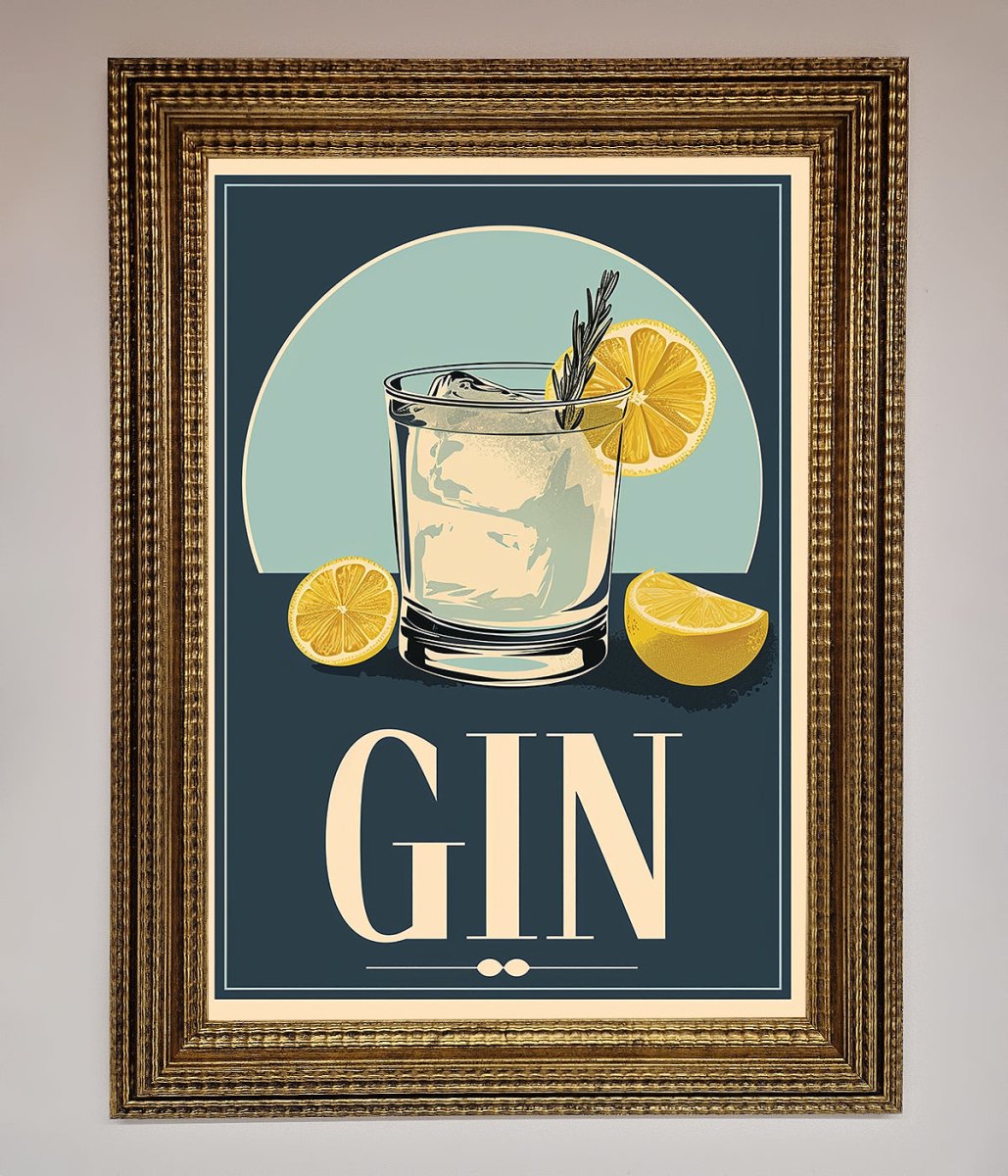 Gin Illustration Framed Poster - Zestio