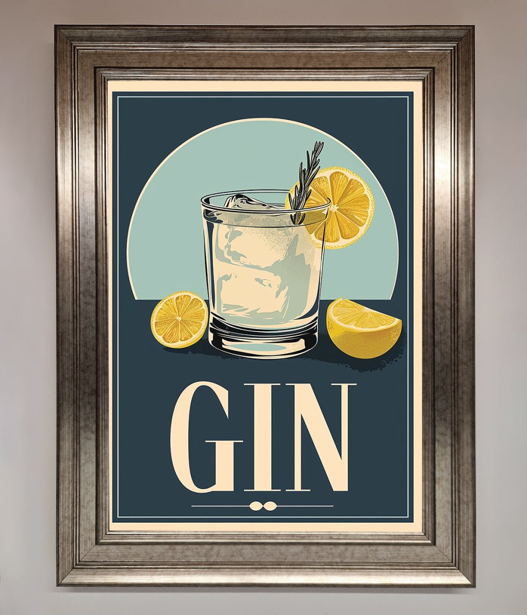 Gin Illustration Framed Poster - Zestio