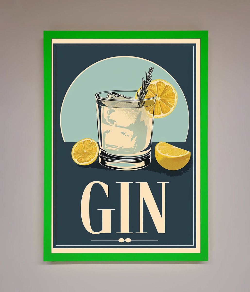 Gin Illustration Framed Poster - Zestio