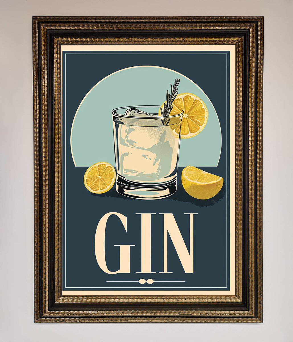 Gin Illustration Framed Poster - Zestio