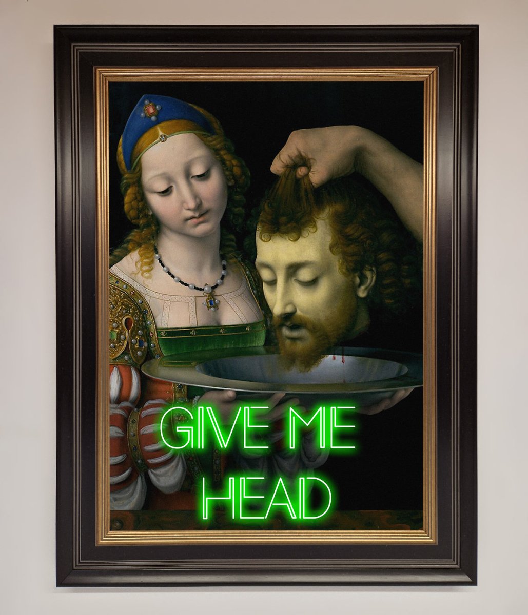 Give Me Head Renaissance Framed Poster - Zestio