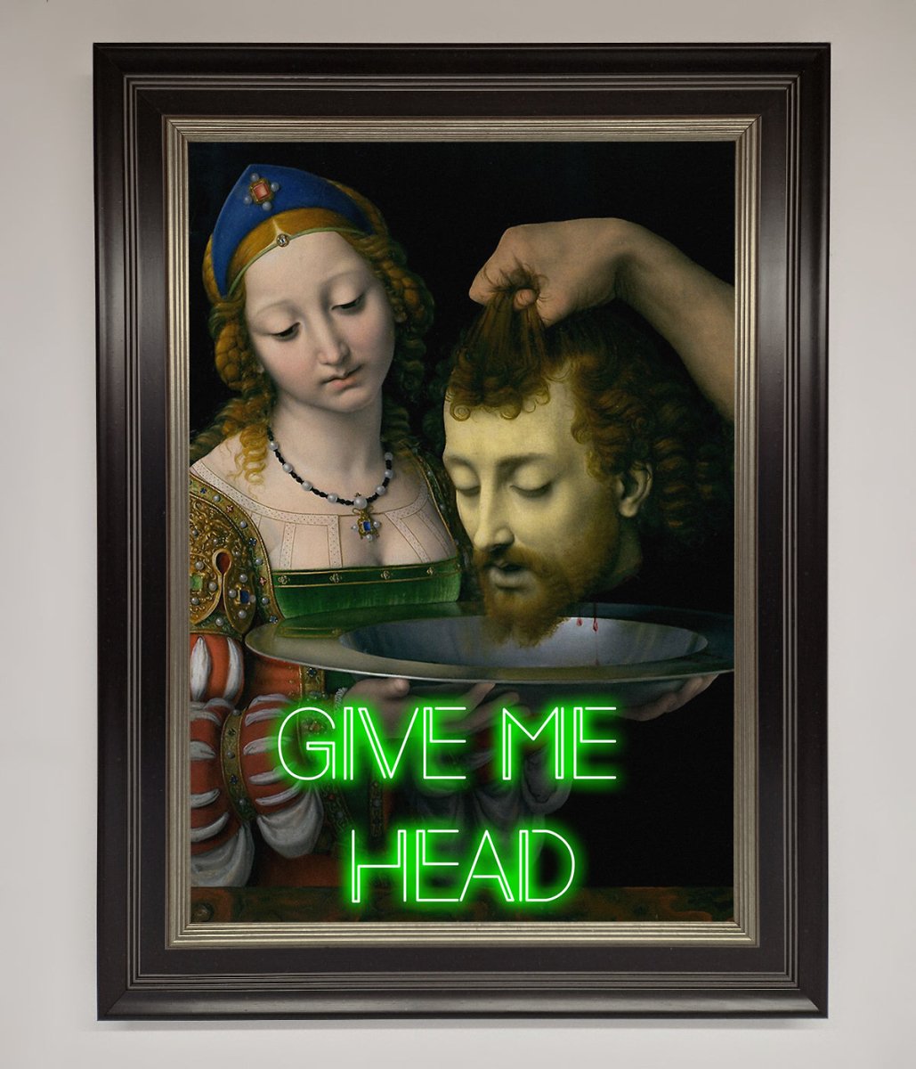 Give Me Head Renaissance Framed Poster - Zestio