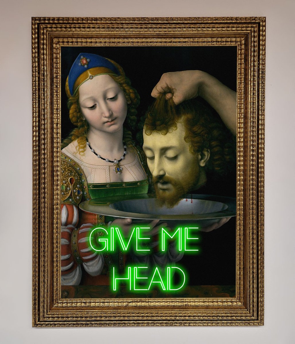Give Me Head Renaissance Framed Poster - Zestio