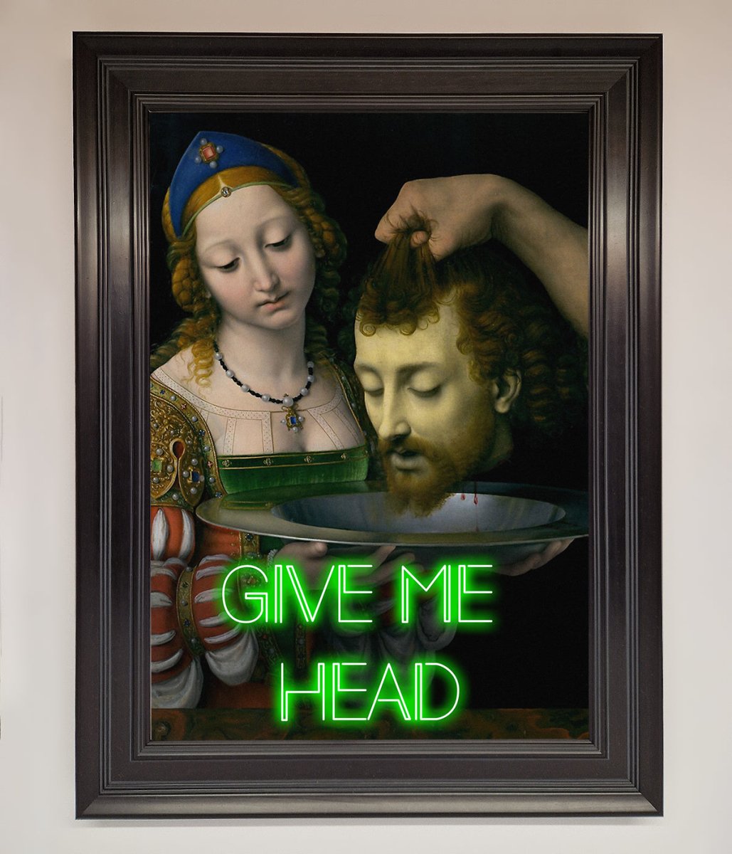Give Me Head Renaissance Framed Poster - Zestio