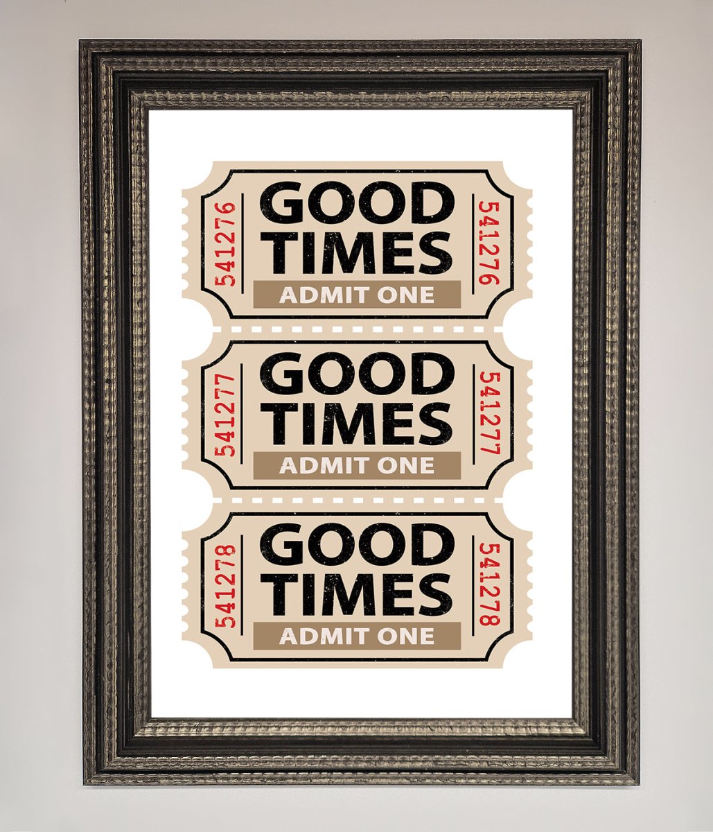 Good Times Beige Framed Wall Art - Zestio