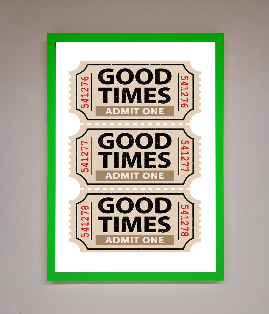 Good Times Beige Framed Wall Art - Zestio