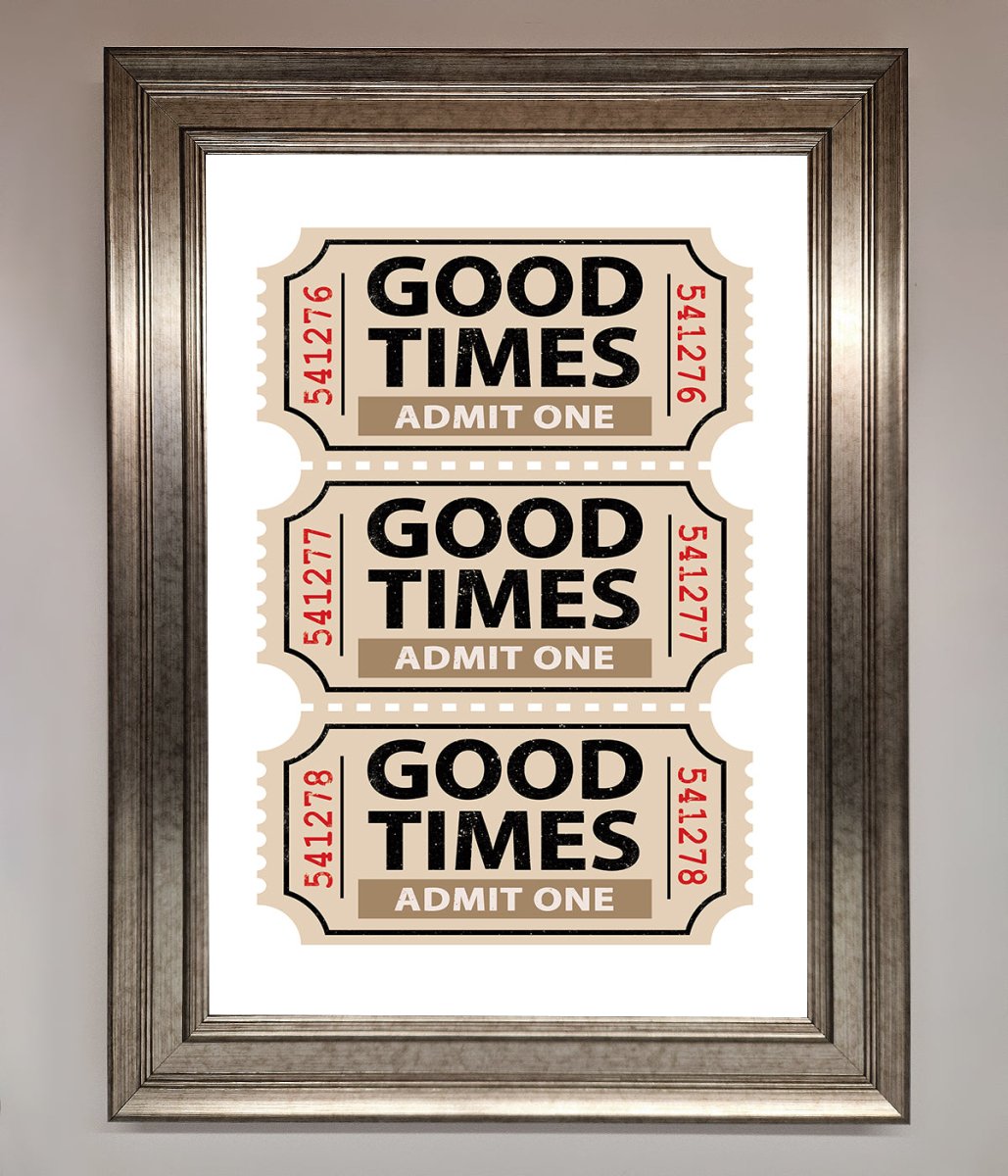 Good Times Beige Framed Wall Art - Zestio