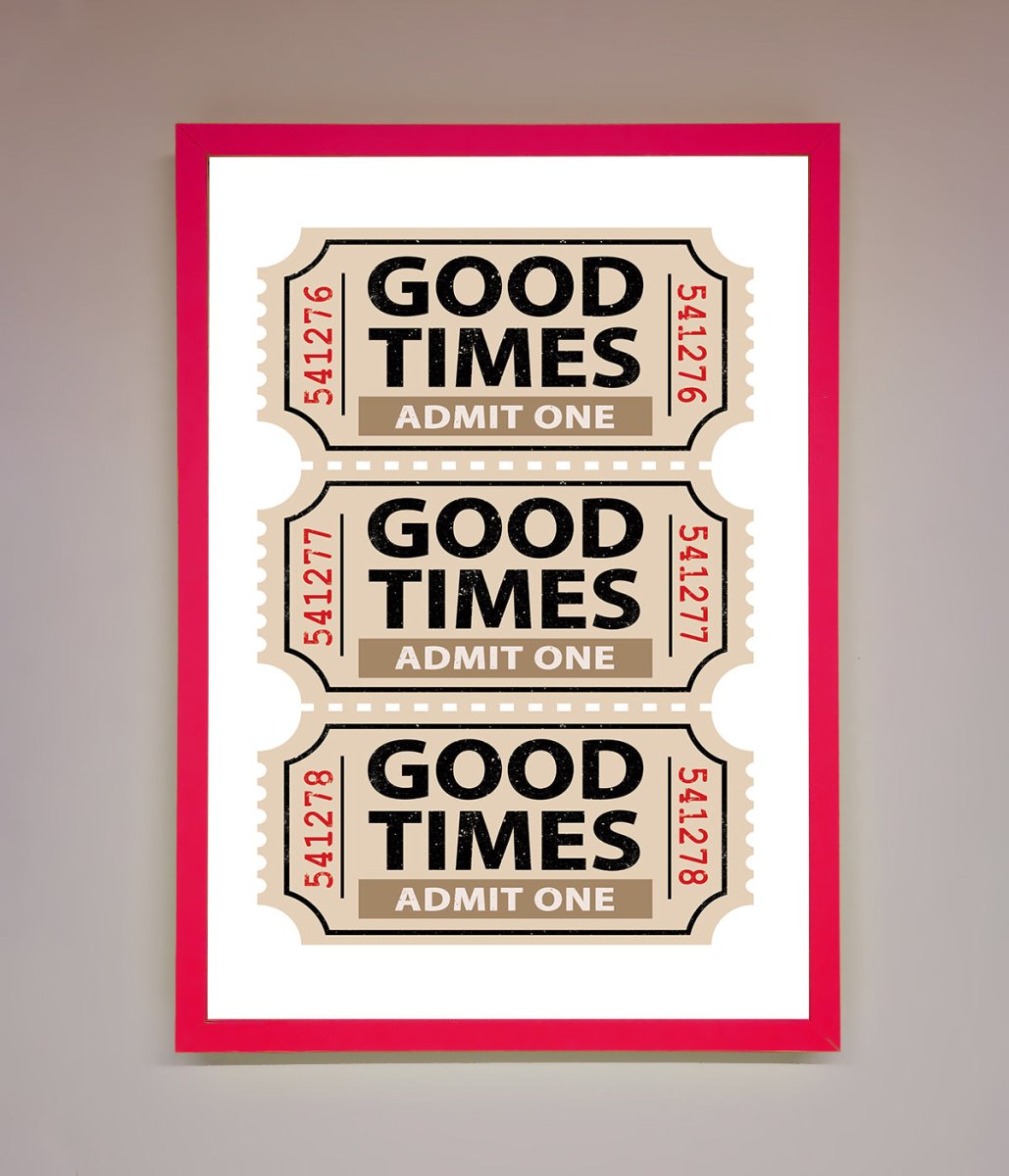 Good Times Beige Framed Wall Art - Zestio