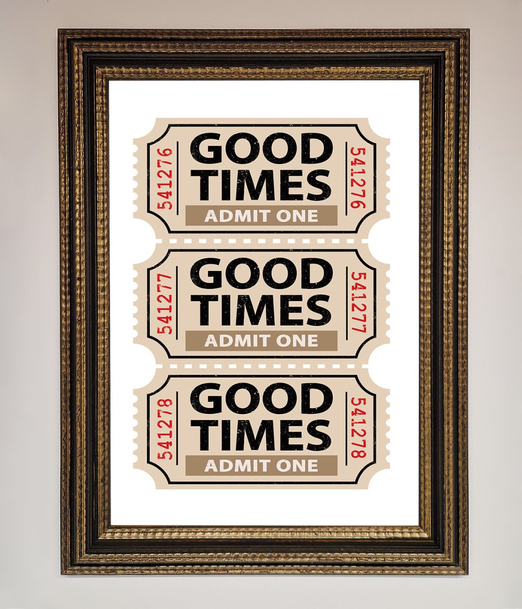 Good Times Beige Framed Wall Art - Zestio