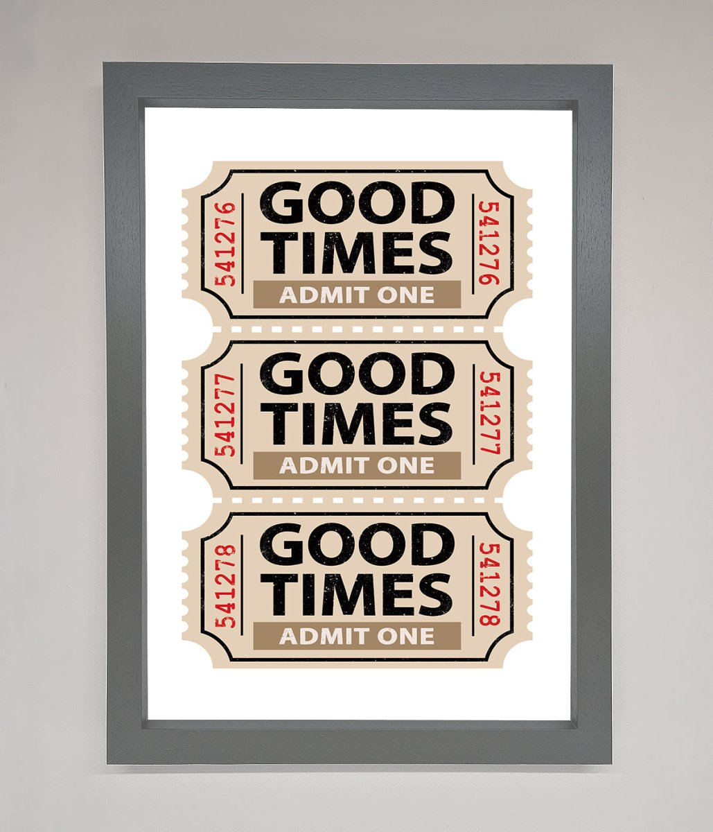 Good Times Beige Framed Wall Art - Zestio