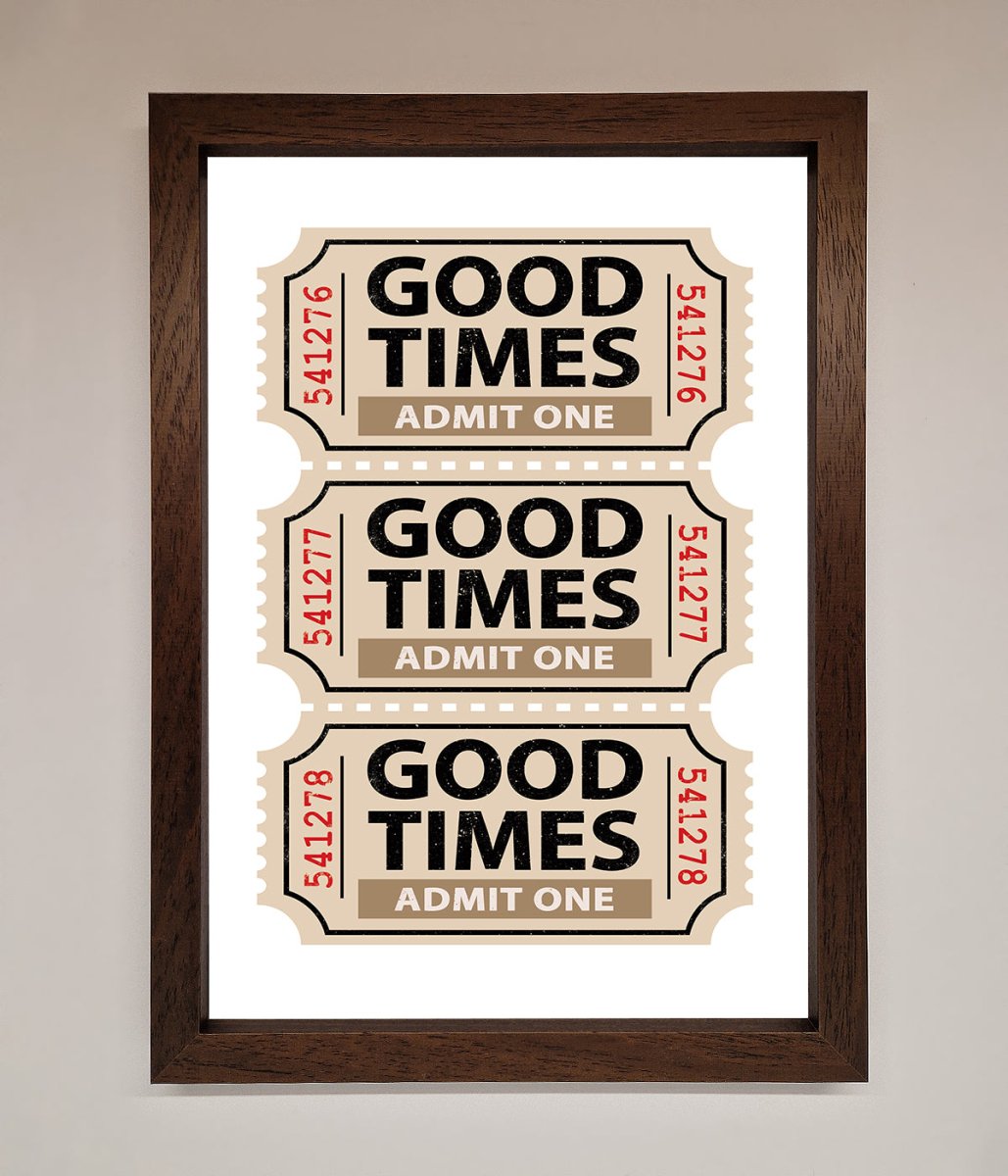 Good Times Beige Framed Wall Art - Zestio