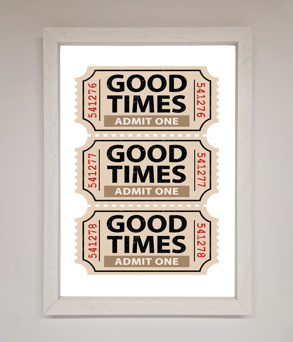 Good Times Beige Framed Wall Art - Zestio