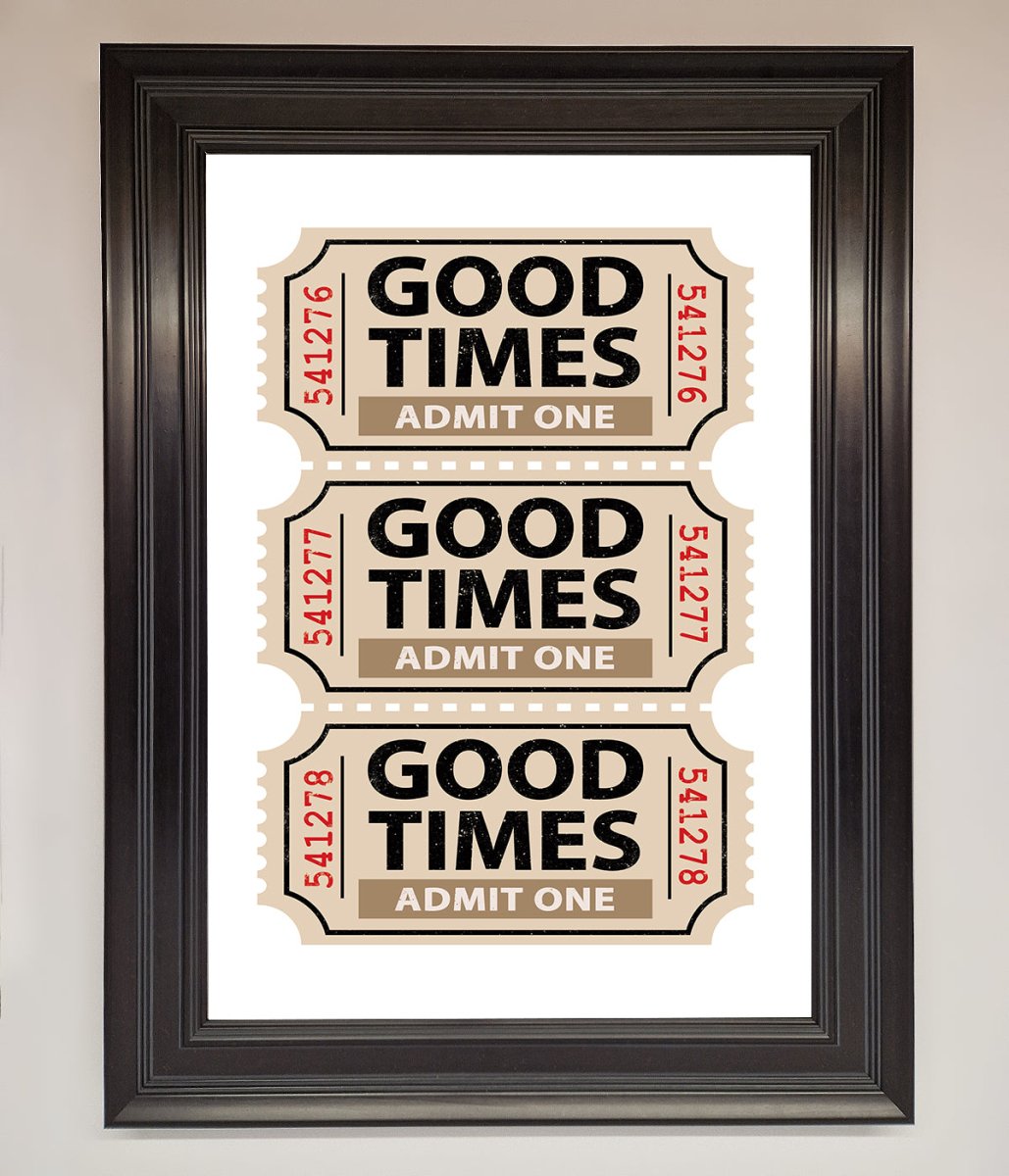 Good Times Beige Framed Wall Art - Zestio