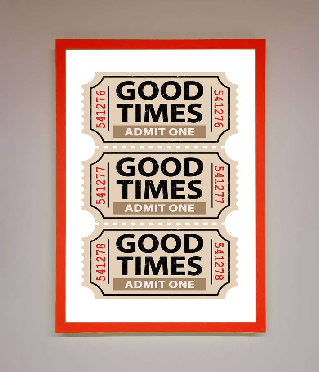 Good Times Beige Framed Wall Art - Zestio