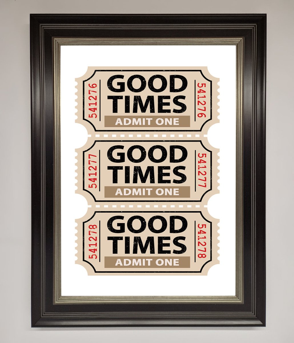 Good Times Beige Framed Wall Art - Zestio