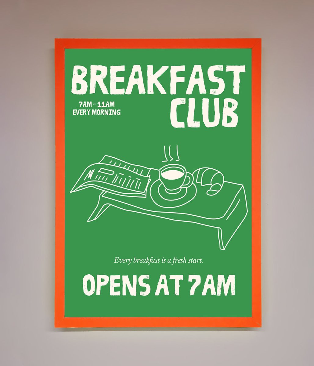 Green Breakfast Club Framed Wall Art - Zestio