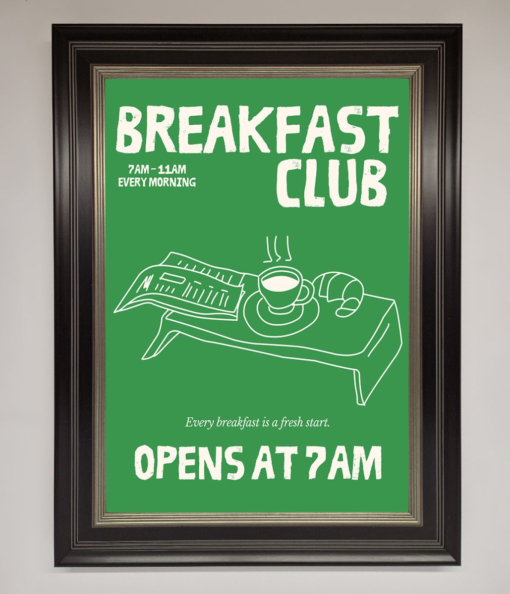 Green Breakfast Club Framed Wall Art - Zestio