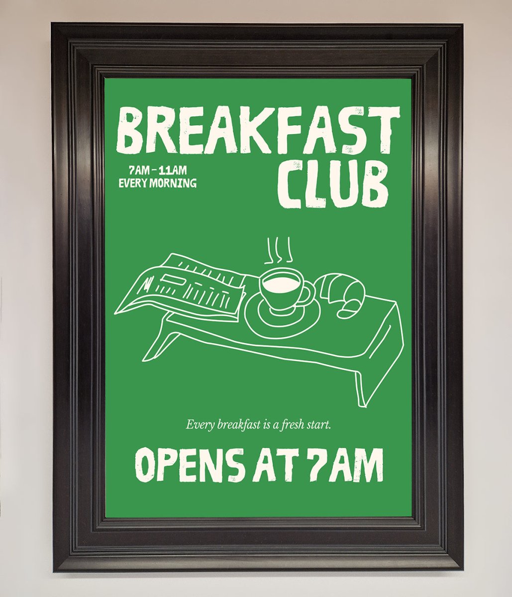 Green Breakfast Club Framed Wall Art - Zestio