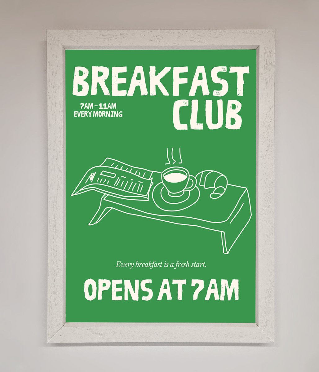 Green Breakfast Club Framed Wall Art - Zestio