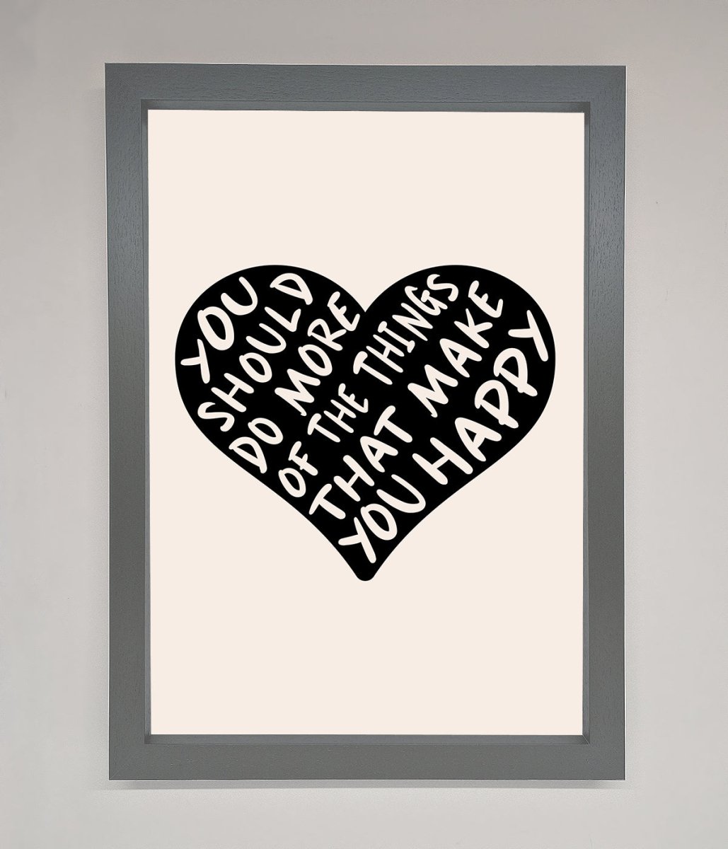 Happy Heart Framed Print - Zestio
