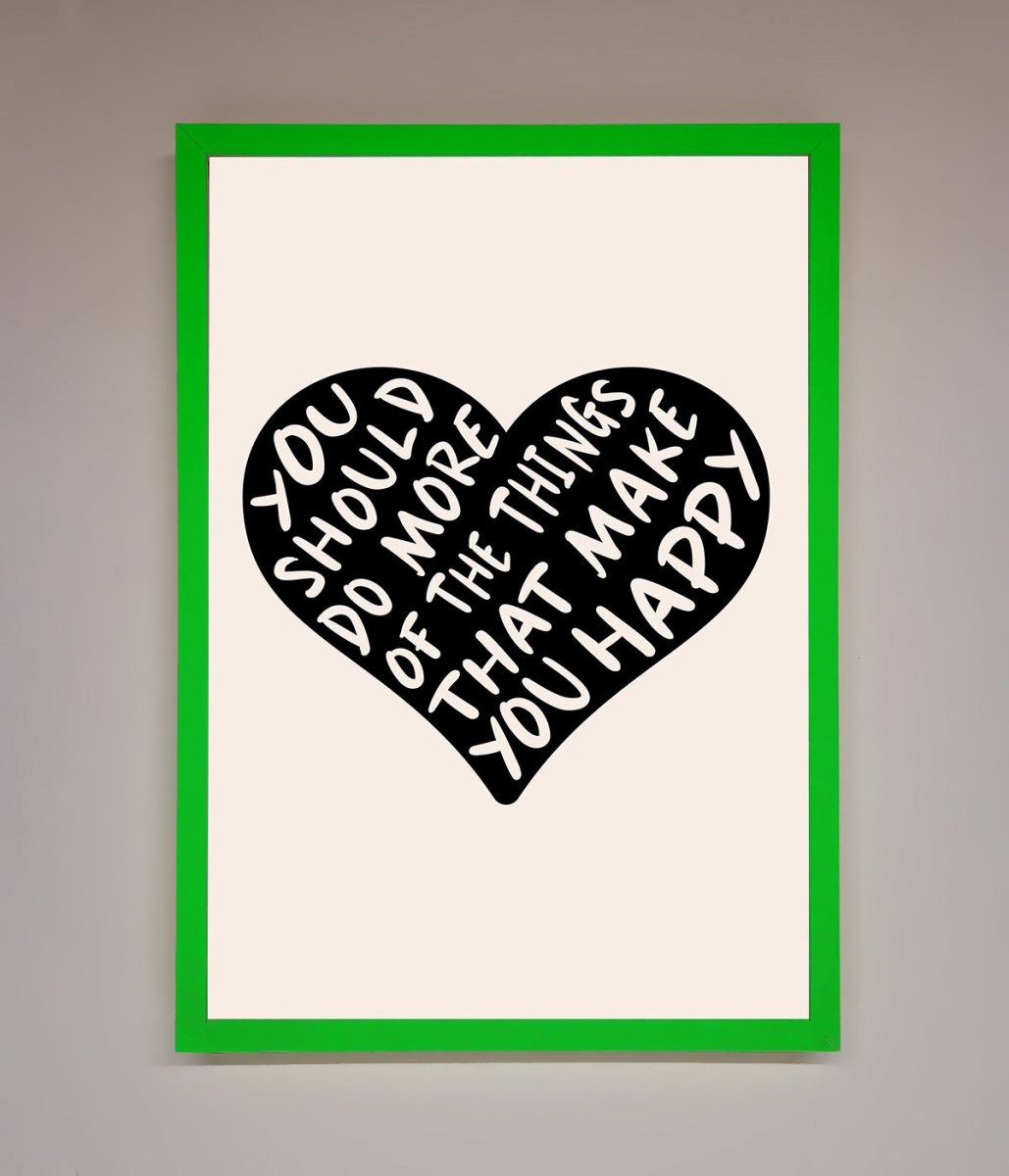 Happy Heart Framed Print - Zestio