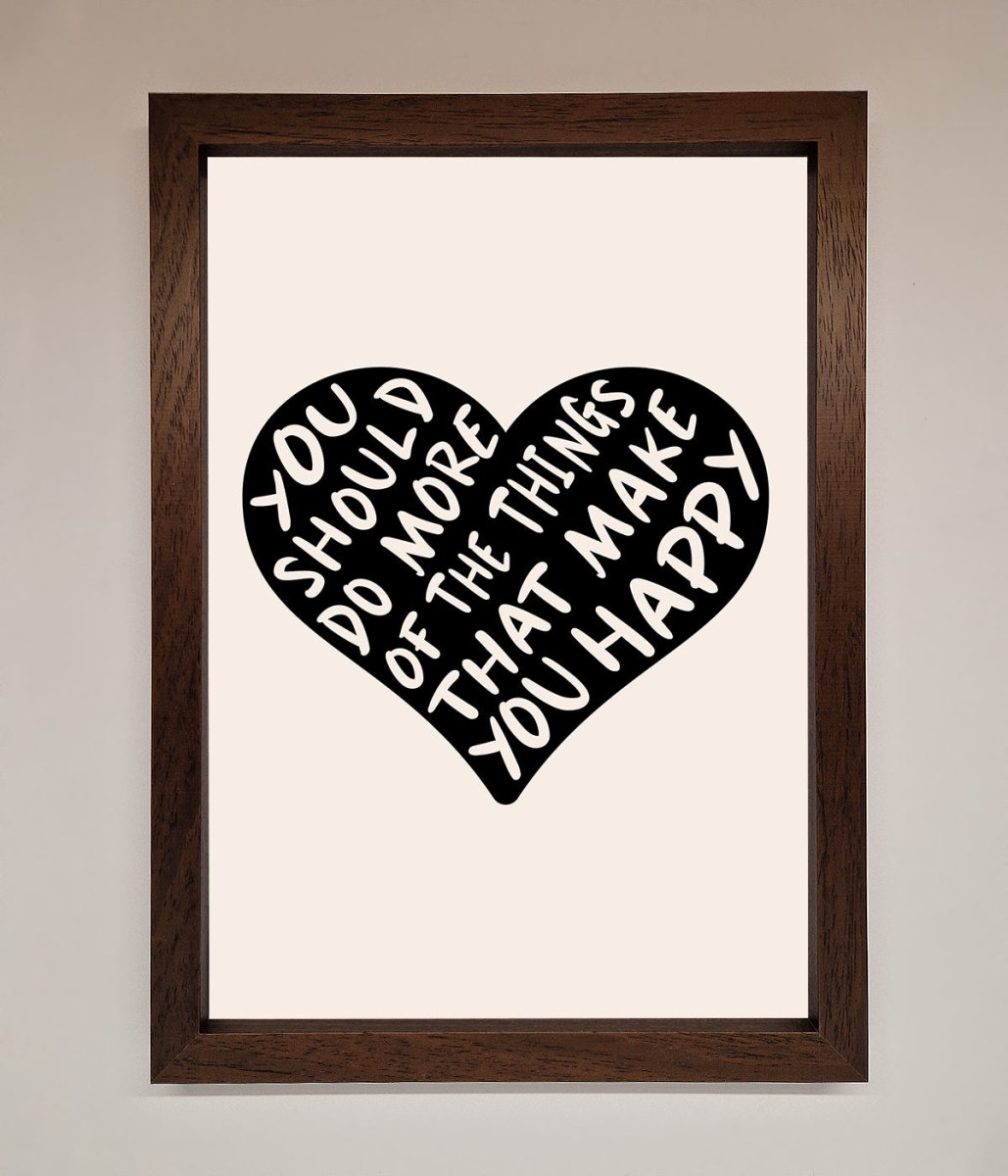 Happy Heart Framed Print - Zestio
